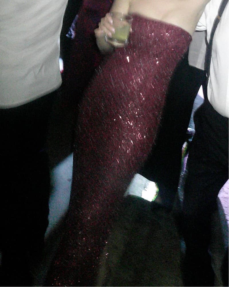 Simkhai Sequin gown- Maroon - Image 2