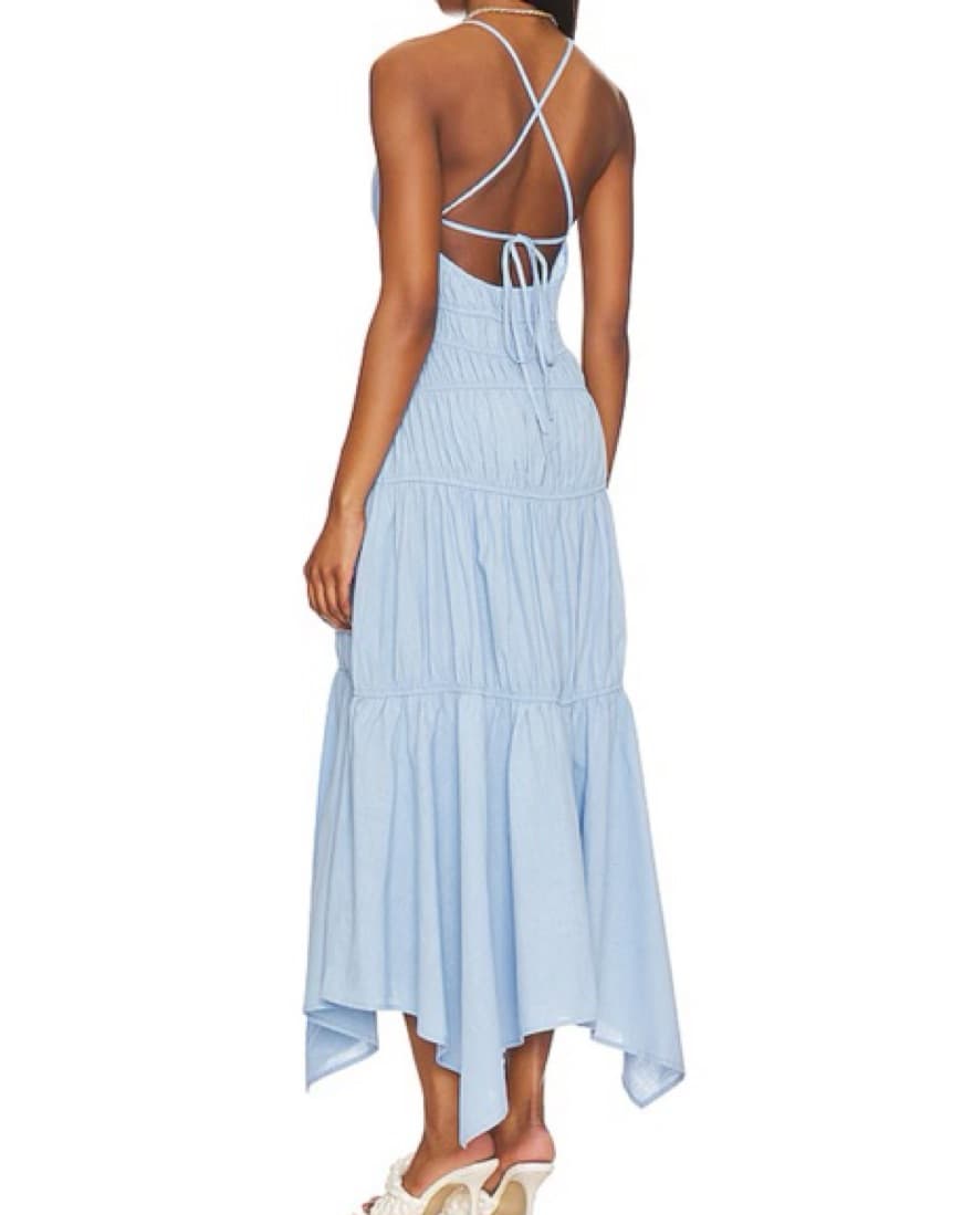 SNDYs Talia Dress Blue Medium - Image 2