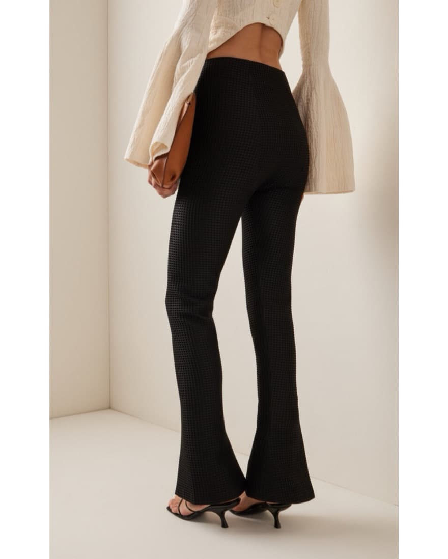 Asymmetric Waffle Knit Pants - Image 5