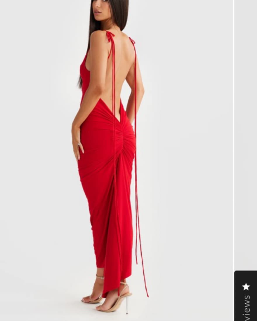 Melani The Label Red Backless Dress - Image 4