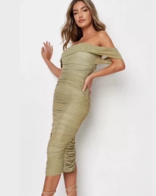 Sage Green Formal Wedding Guest Dress - Image 1