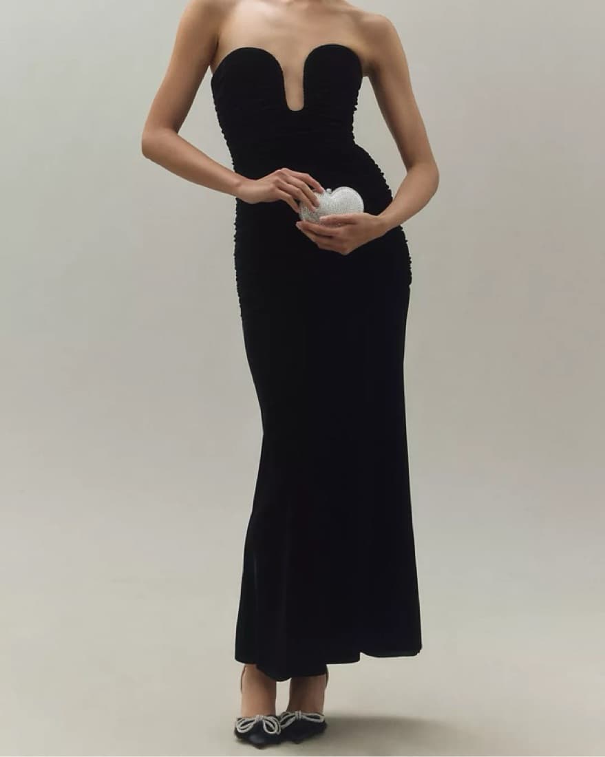 Bardot Elvira Velvet Midi Dress - Image 1