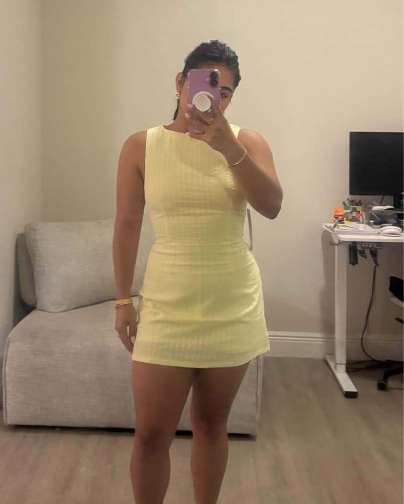 Yellow Dress With Shorts  - Image 2