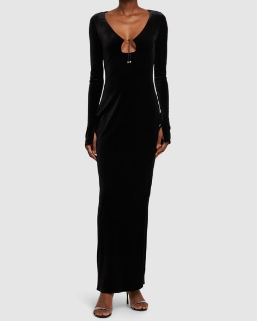 16 Arlington Black Velvet Dress - Image 1