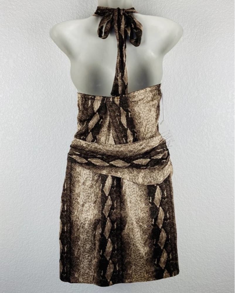BEBE Animal print silk Mini Dress - Image 3