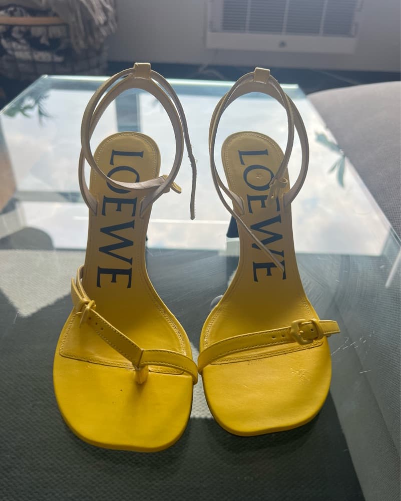 Loewe Petal Sandals - Yellow - Image 1