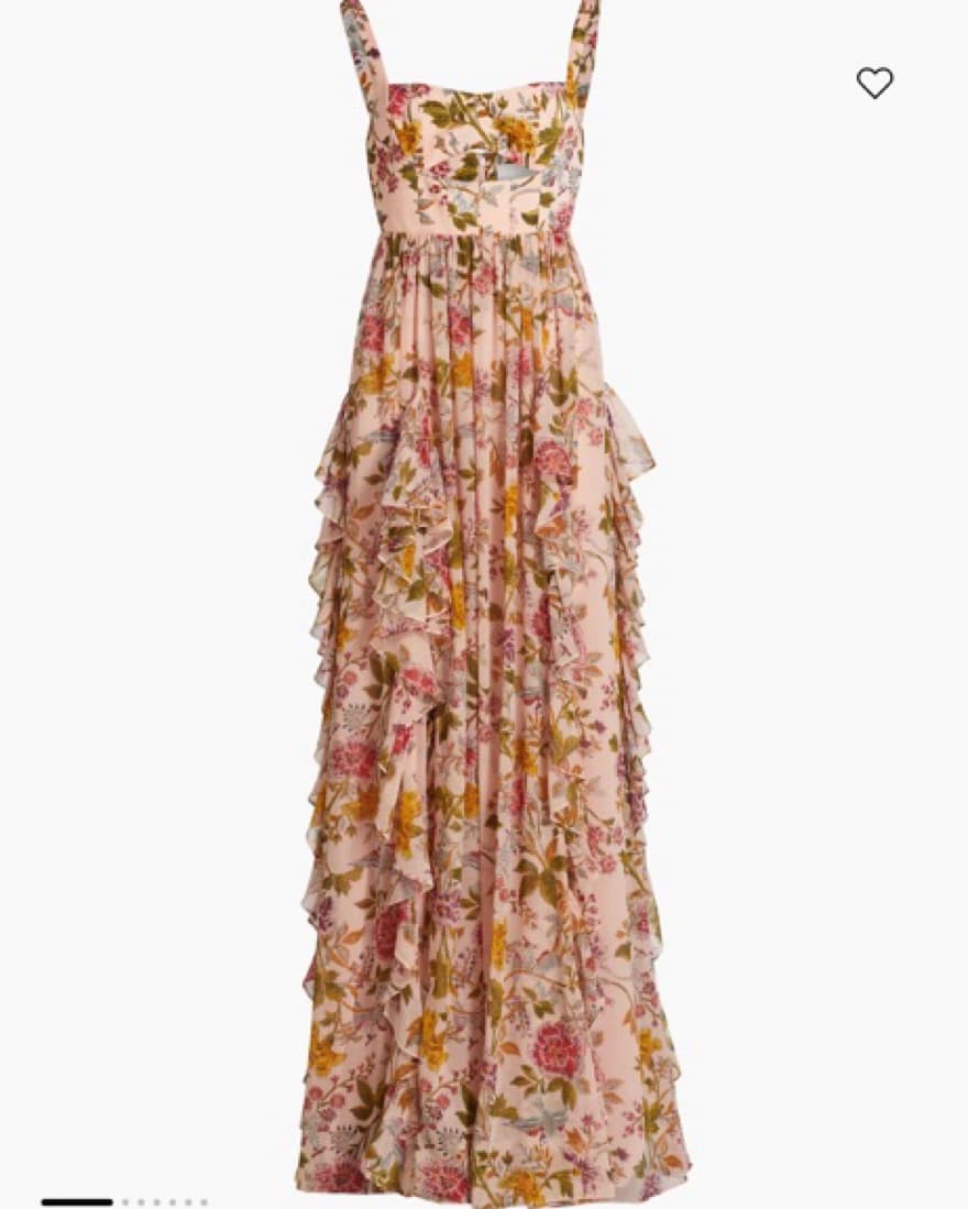 Cinq A Sept Pink Floral Gown - Image 1