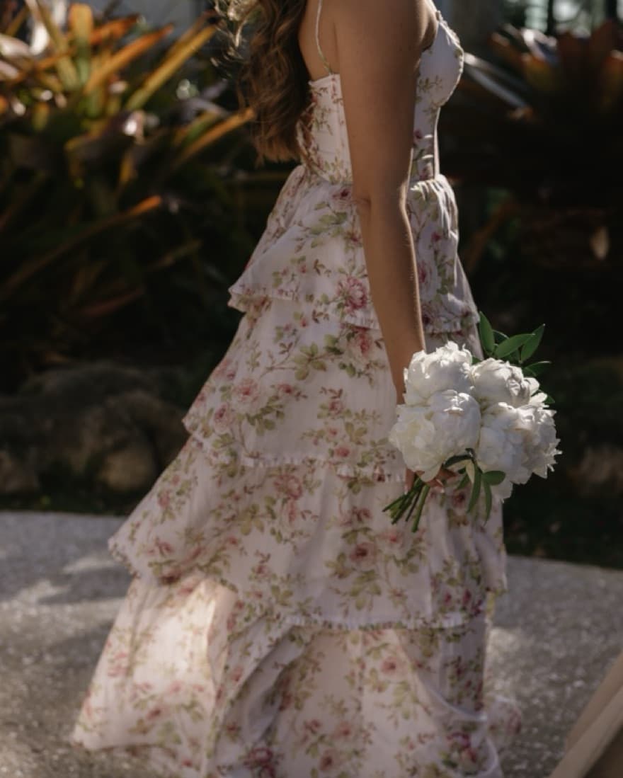 V capman Caterina Dress In Rose Print - Image 3
