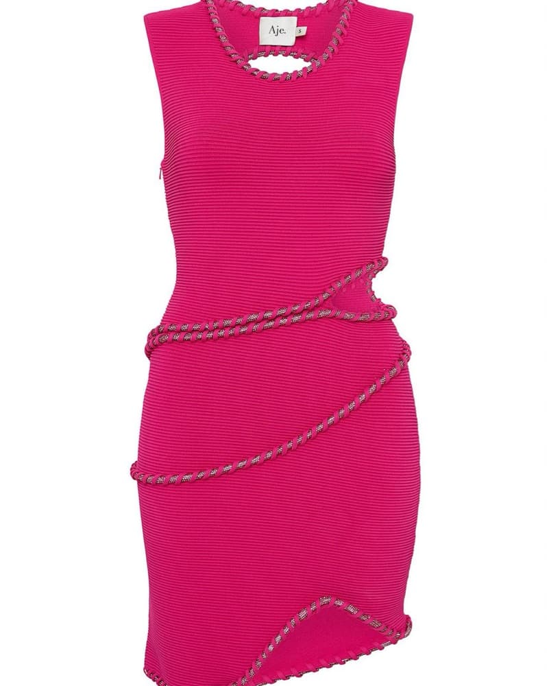 AJE Cutout Hot Pink Mini Dress - Image 1