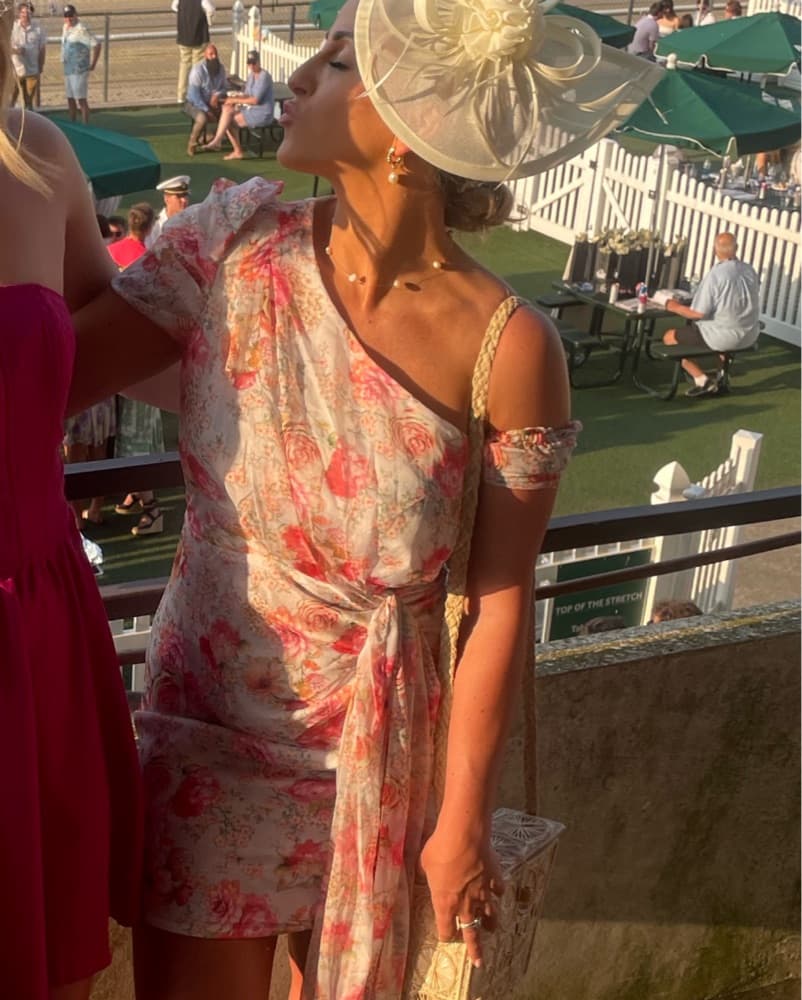 Chic Floral Mini Derby Dress - Image 3