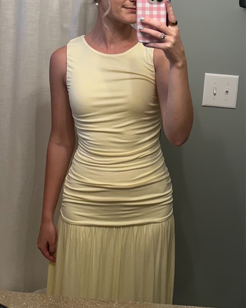 Lulus Yellow Drop Waist Maxi Dress - Image 2