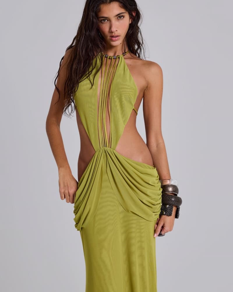 JADED LONDON Draped Backless Maxi Dress - Image 2