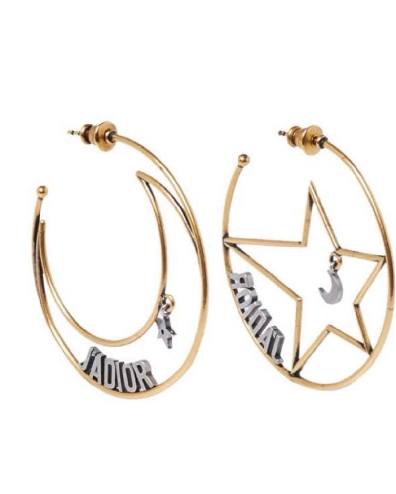 J'Adior Moon Star Hoop Earrings - Image 3