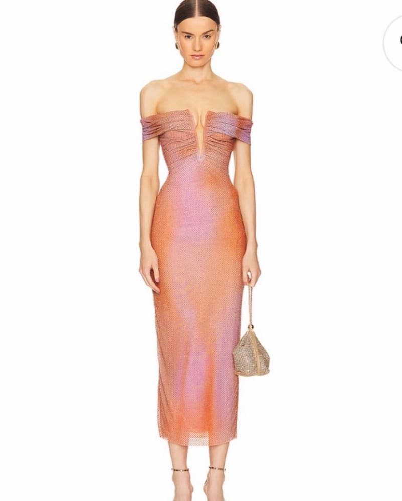 Rhinestone Self-Potrait Dress - Image 2