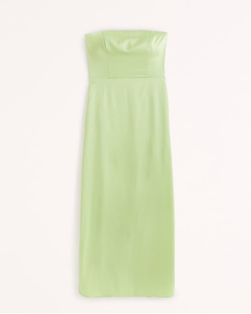 Abercrombie Strapless Satin Maxi Dress - Image 2