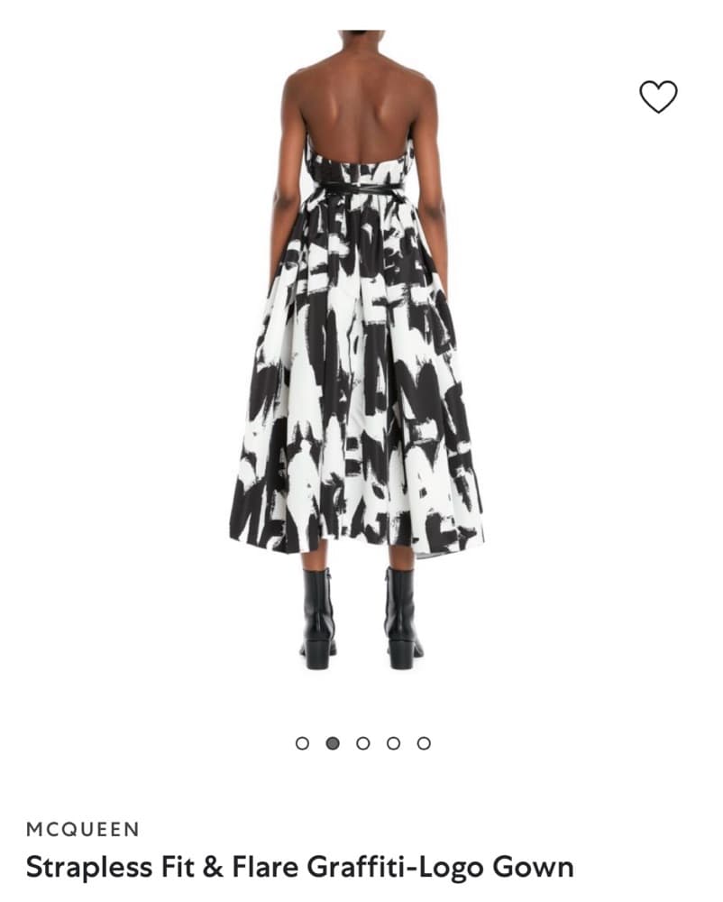 Alexander Mcqueen Black White Gown - Image 3