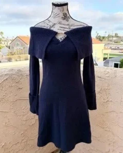 Cult Gaia Edna Dress in Navy - Image 4
