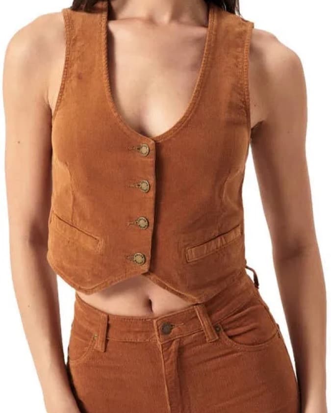 Rollas Corduroy Brown Vest - Image 4