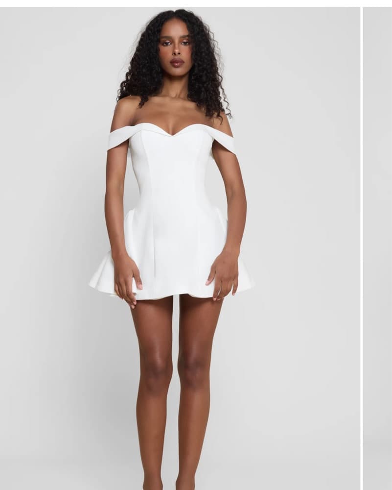 Leau White Mini Dress - Image 1