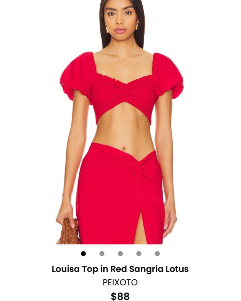 Vibrant Red Sangria Lotus Two Piece Set - Image 2