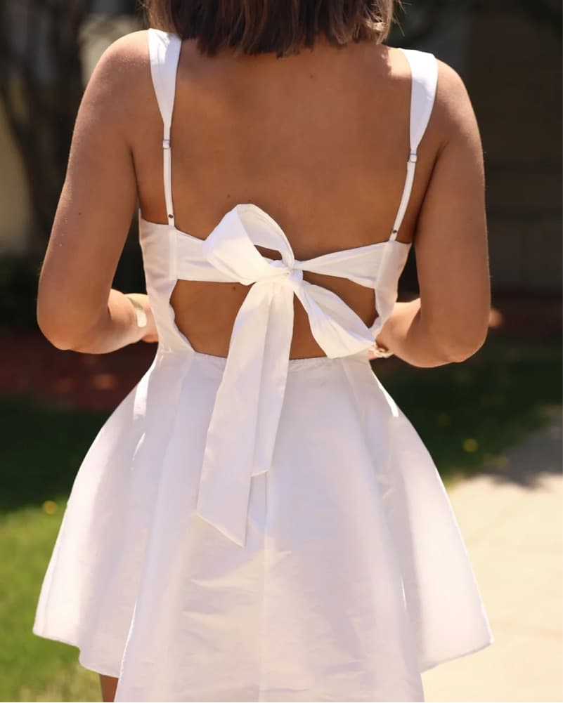 Peplum White Dress  - Image 3
