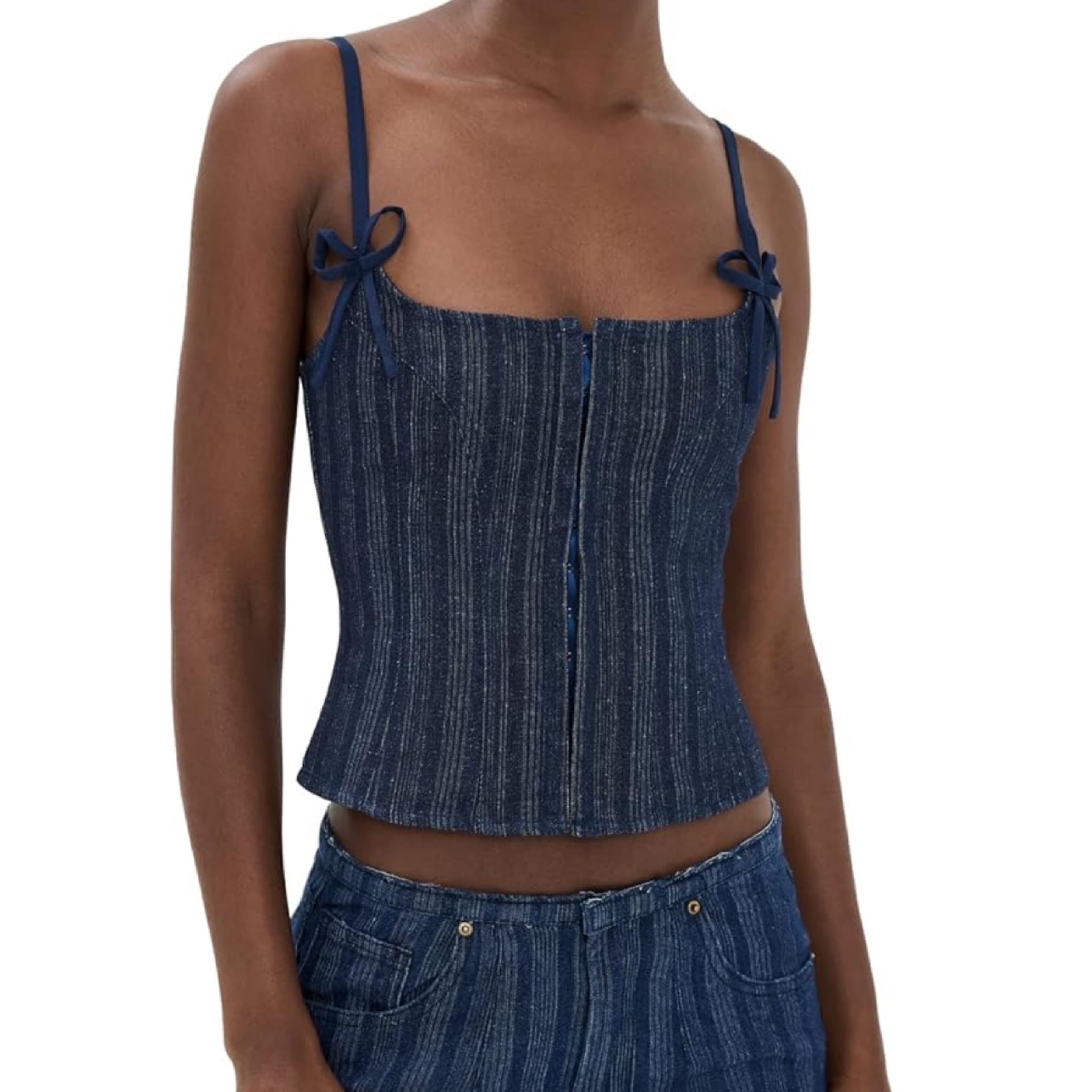 Lioness Women's Charismatic Denim Corset - Image 1