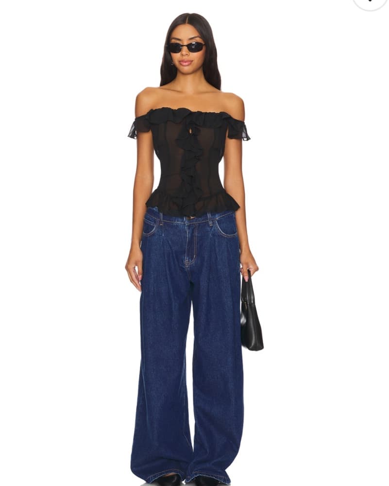 Lioness Ruffle Top Onyx - Image 3