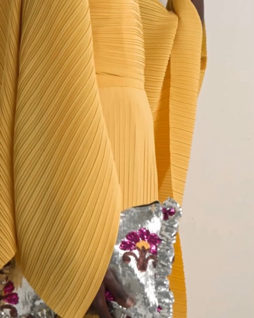 Cape Effect Plissè Dress Wedding Guest - Image 6