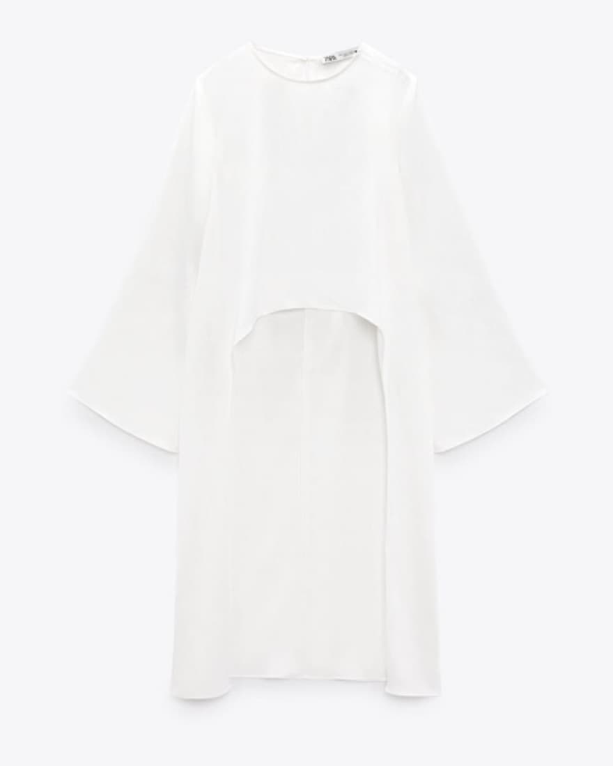 Zara Asymmetric White Top - Image 5