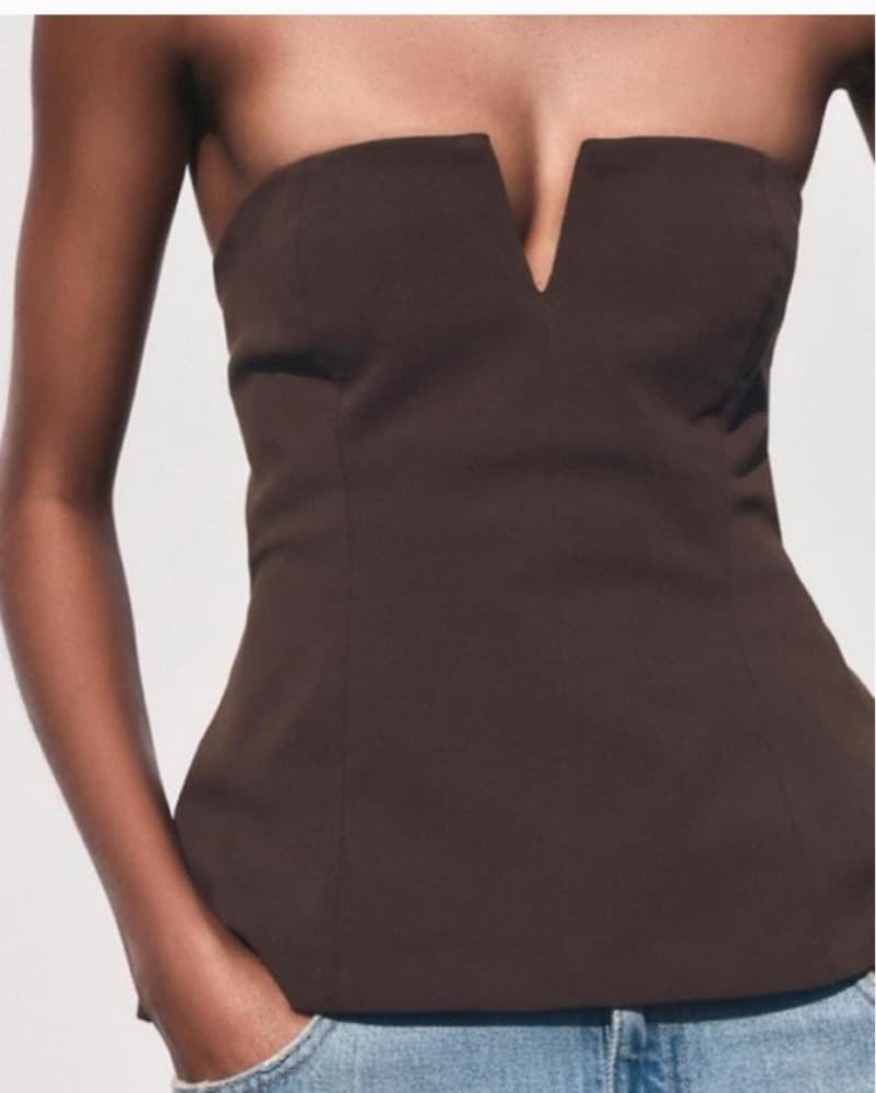 Brown Zara Corset Top - Image 1