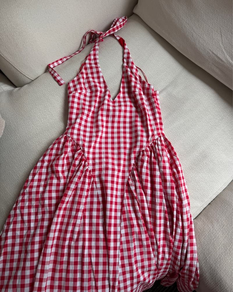 Gingham Halter Sundress - Image 3