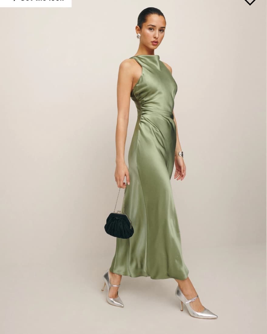 Reformation Casette Silk Dress - Image 3