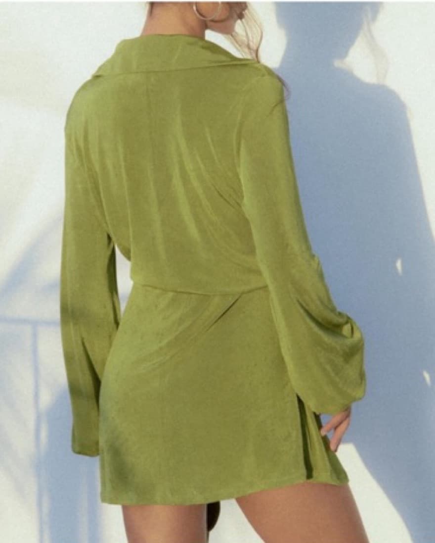 Princess Polly Green Mini Dress   - Image 2