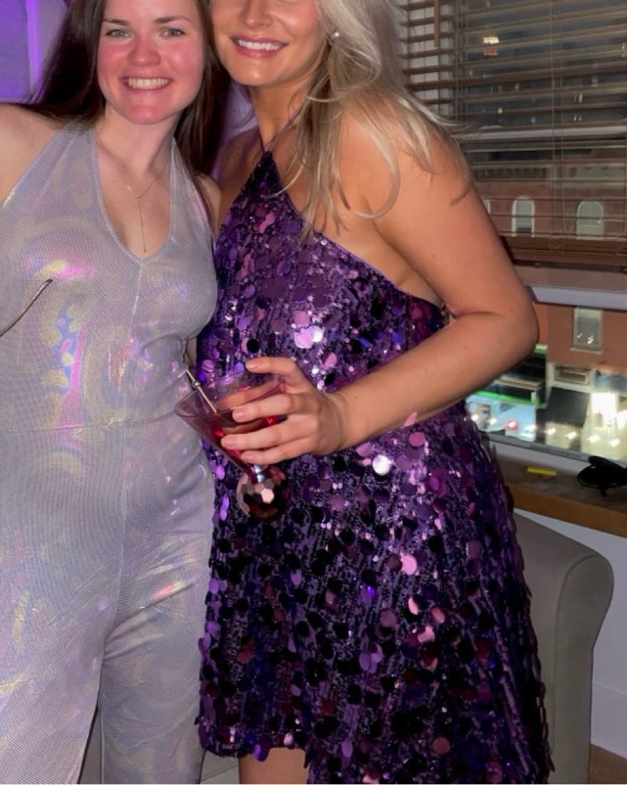 Captivating Amethyst Sequin Cocktail Dress - Image 4