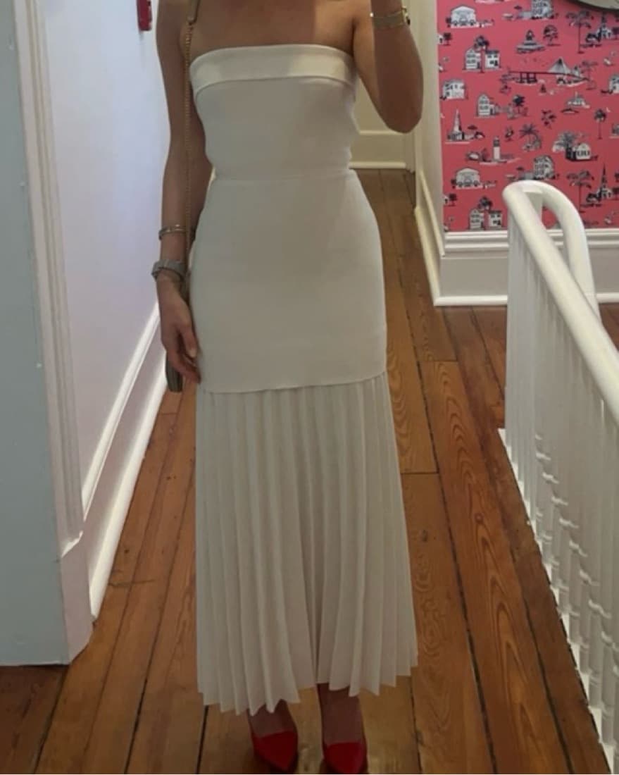 Dion Lee White Pleated Maxi - Image 2