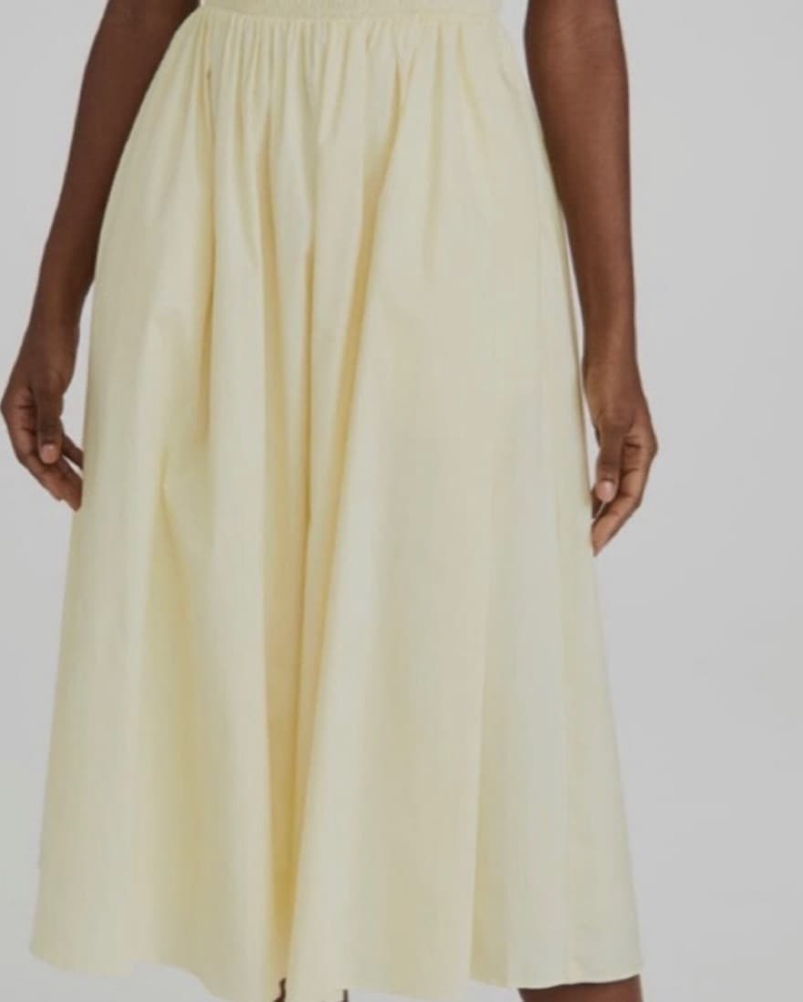 STAUD Idea Dress In Rare Pale Yellow  - Image 2