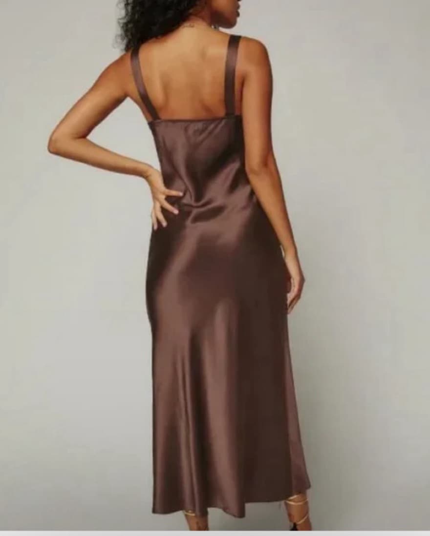 Reformation Daytona Silk Dress - Image 4