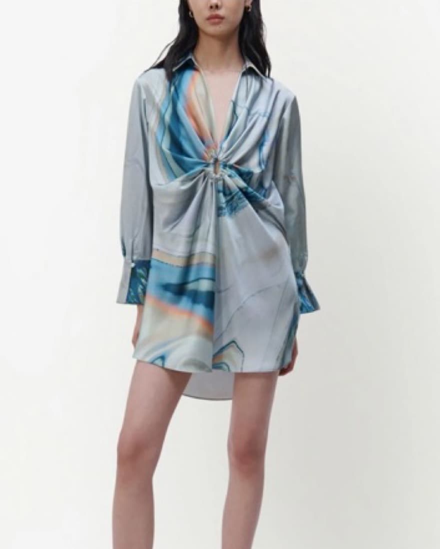 Simkhai Roma gathered-detail shirt dress - Image 2