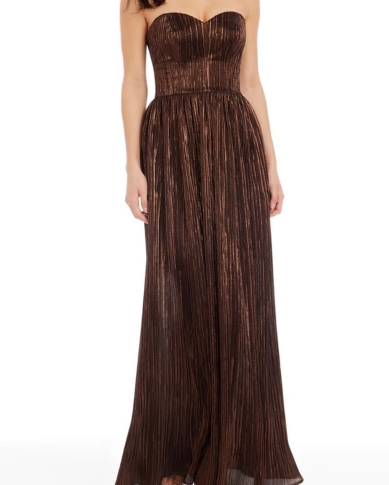 Audrina Shimmer Strapless Gown  - Image 3