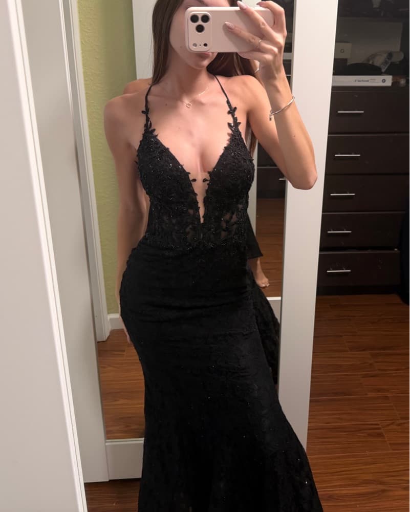 Custom Made Black Formal Dress - Image 2