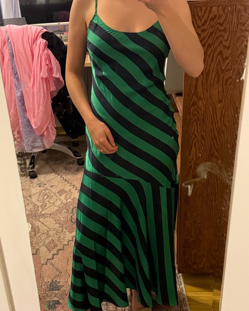 Staud Striped Silk Formal Dress  - Image 3