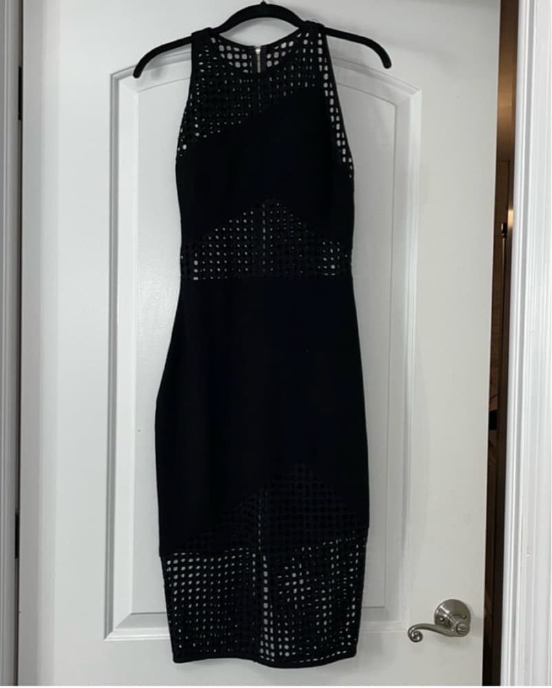 Aida Perforated Midi Dress - Image 1