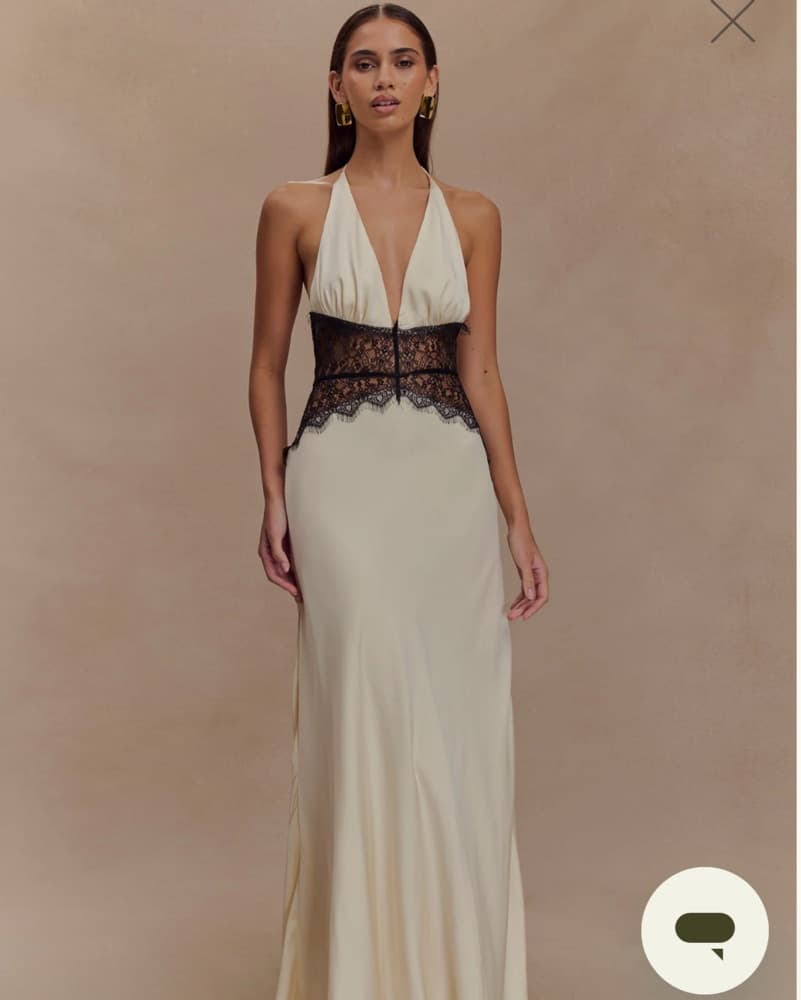 Meshki Dinah Lace-Trimmed Halter Dress - Image 1