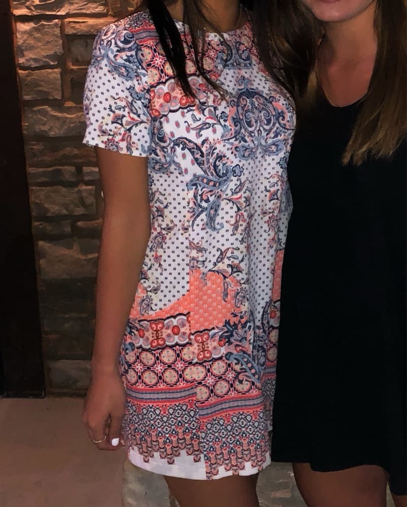 Paisley Print Mini Dress - Image 1
