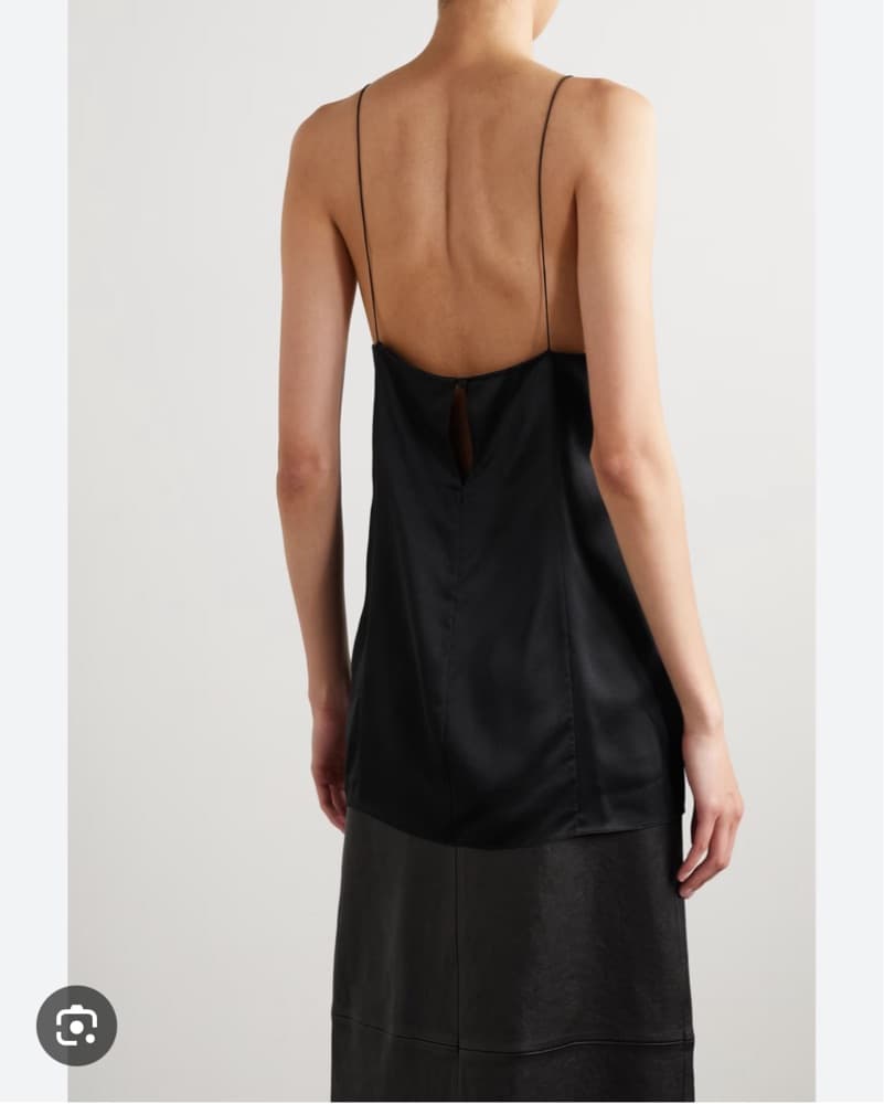 Khaite Grisella top in black silk - Image 3