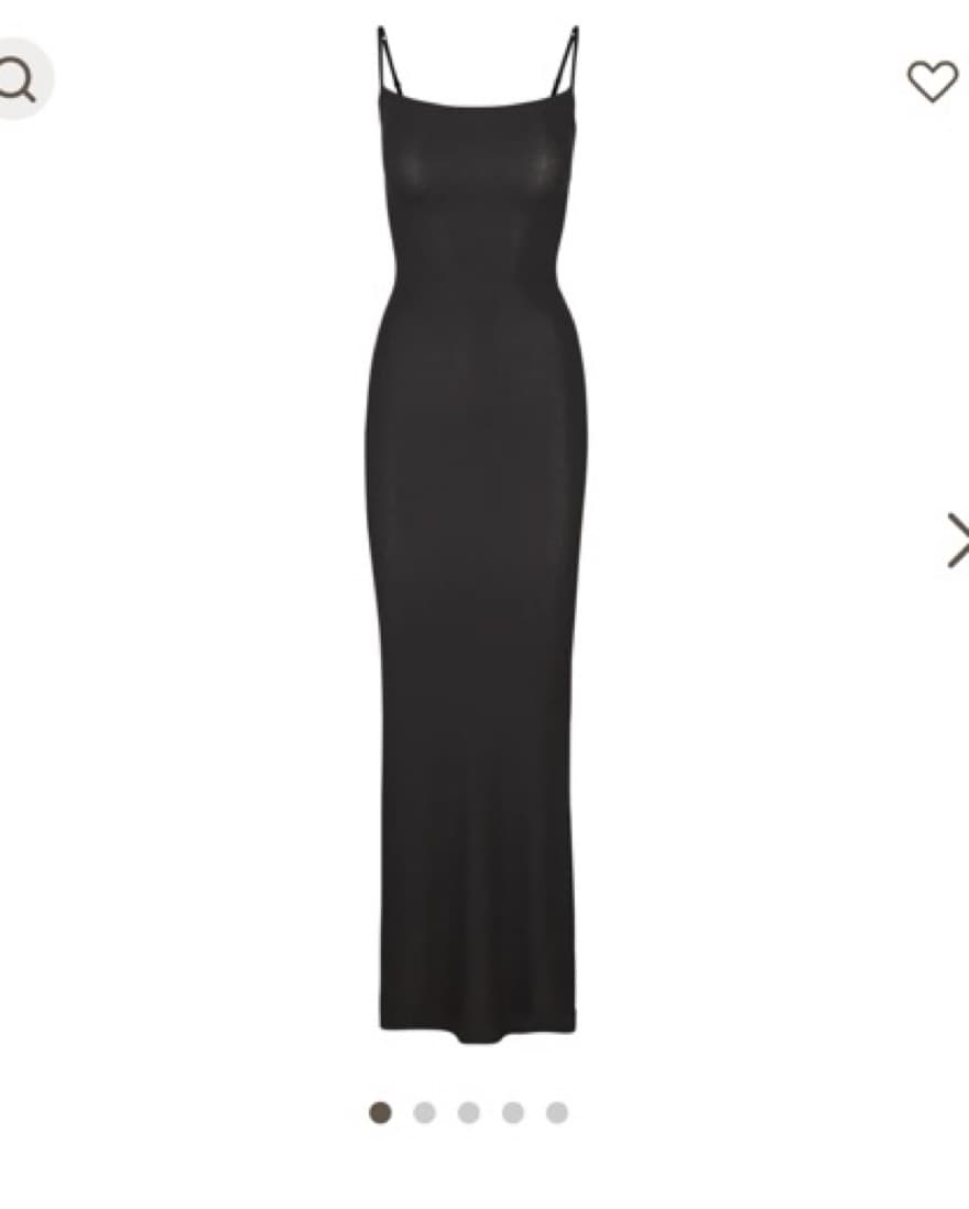 SKIMS Long Slip Dress Black - Image 1