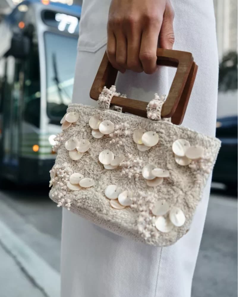 Zara beaded pearl bag - Image 4