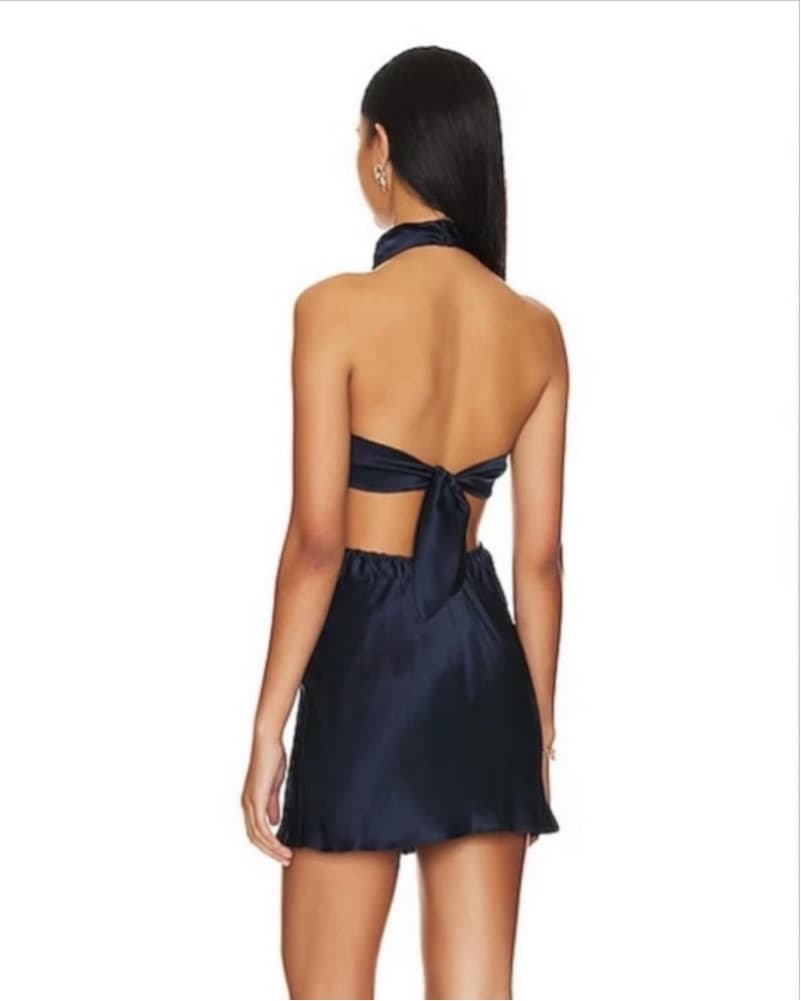 Amanda Uprichard Kaye Mini Dress Satin  - Image 3