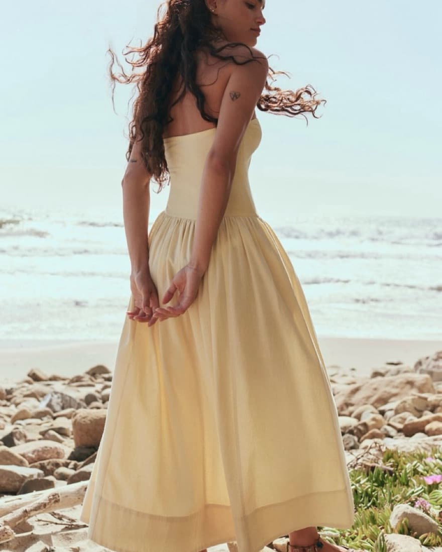 Free People Butter Yellow Dress - Image 2