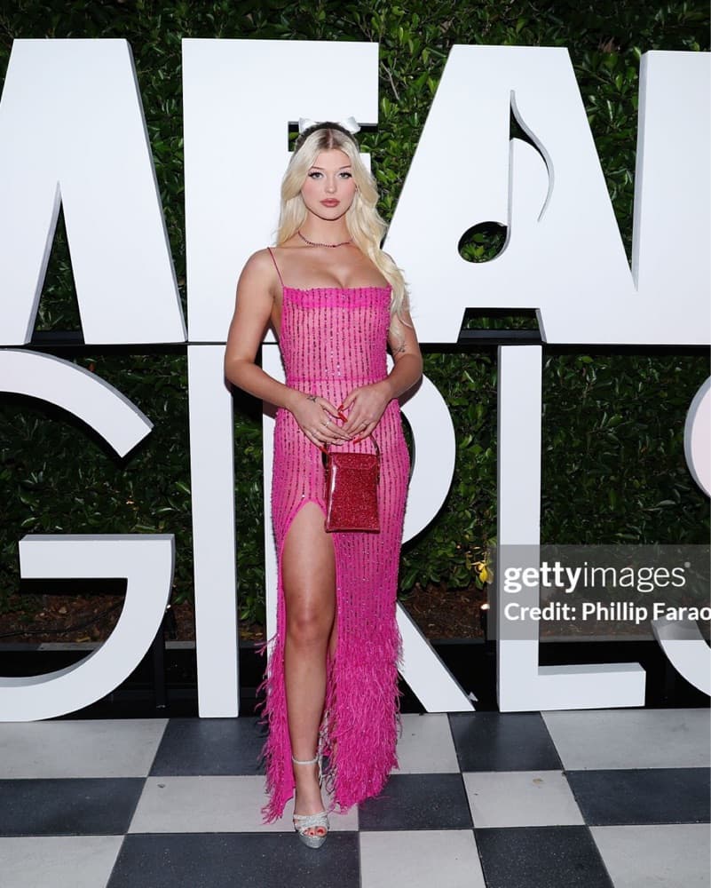 Retrofête Alessandra Nylon Gown | Pink Gown | Red Carpet | Birthday Dress | Naked Dress - Image 1